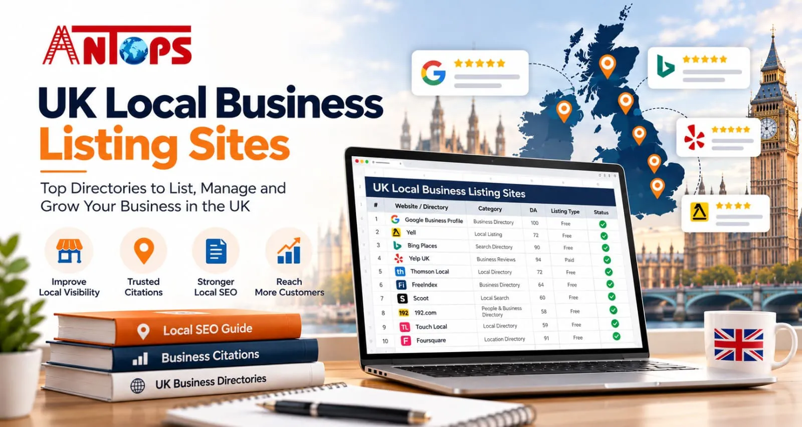 UK Local Business Listing Sites for Better Local SEO Visibility