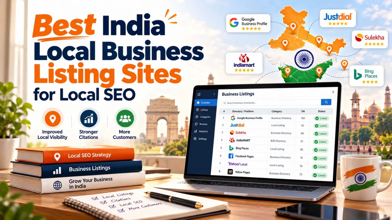 India local business listing sites for Local SEO and online visibility